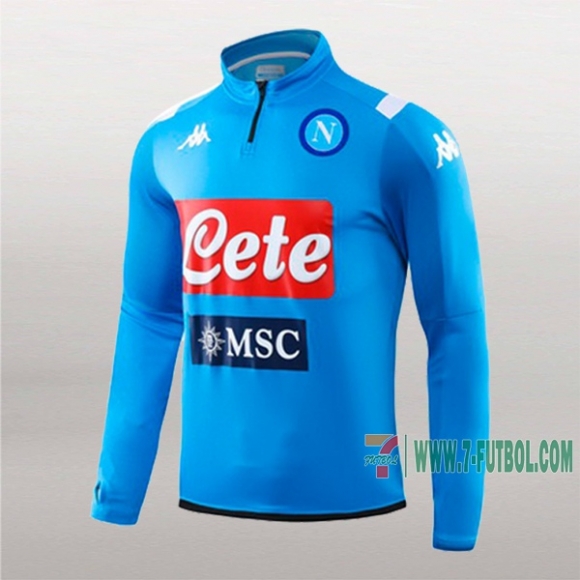 7-Futbol: Nueva Sudadera Del Ssc Napoli Medio Zip Azul 2019-2020