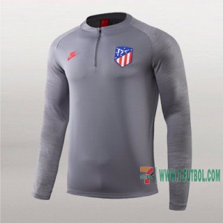 7-Futbol: Nuevas Sudadera Del Atletico Madrid Medio Zip Gris 2019-2020