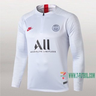 7-Futbol: Nueva Sudadera Del Psg Paris Medio Zip Blancas 2019-2020