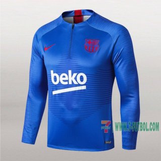 7-Futbol: Nueva Sudadera Del Fc Barcelona Medio Zip Azul 2019-2020