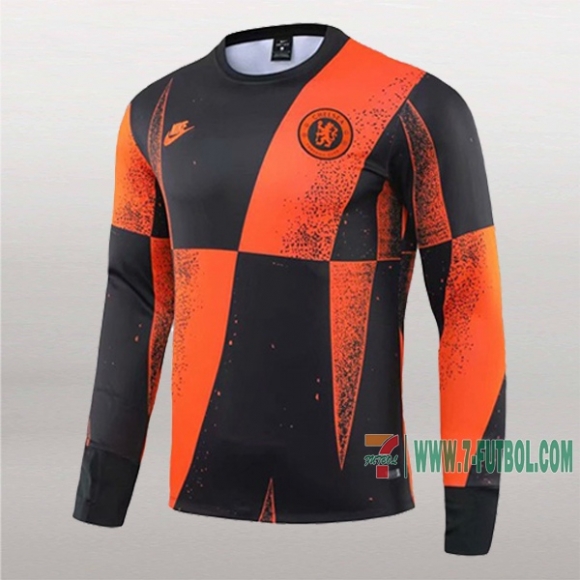 7-Futbol: Nueva Sudadera Del Fc Chelsea Naranja Negra 2019-2020