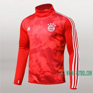 7-Futbol: Nuevas Sudadera Del Bayern Munich Cuello Alto Roja 2019-2020