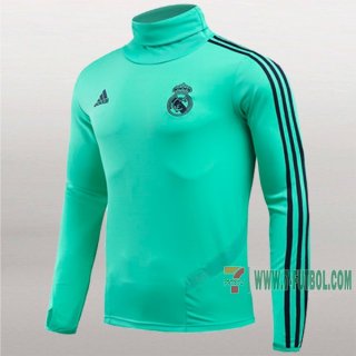 7-Futbol: Nuevas Sudadera Del Real Madrid Cuello Alto Verde 2019-2020