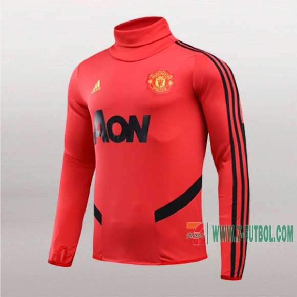 7-Futbol: Nueva Sudadera Del Manchester United Cuello Alto Roja 2019-2020