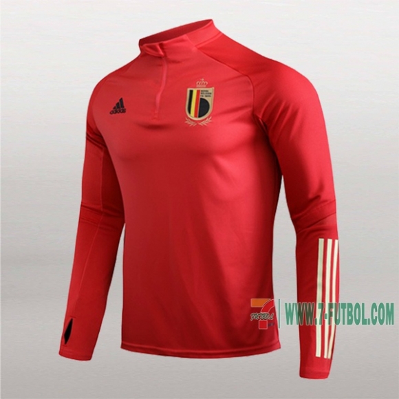 7-Futbol: Nuevas Sudadera Del Belgica Medio Zip Roja 2020-2021