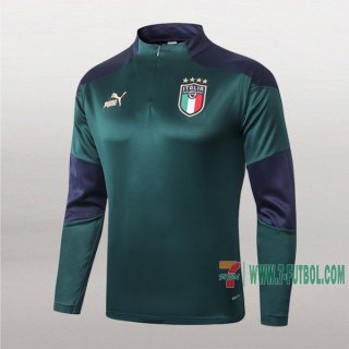 7-Futbol: Nuevo Sudadera Del Italia Medio Zip Verde 2020-2021