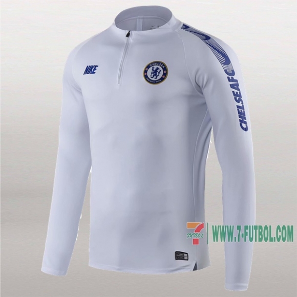 7-Futbol: Nueva Sudadera Del Fc Chelsea Medio Zip Blancas 2019-2020