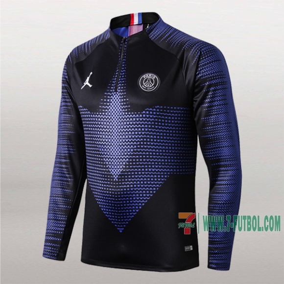 7-Futbol: Nuevas Sudadera Del Psg Paris Jordan Medio Zip Azul/Negra 2019-2020