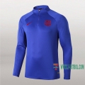 7-Futbol: Nuevo Sudadera Del Fc Barcelona Medio Zip Azul 2019-2020