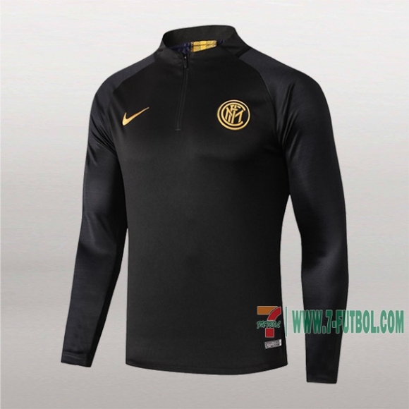 7-Futbol: Nueva Sudadera Del Inter Milan Medio Zip Negra 2019-2020