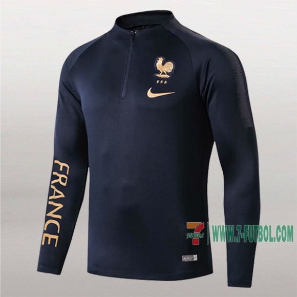 7-Futbol: Nuevo Sudadera Del Francia Medio Zip Azul Oscuro 2019-2020 7-Futbol: Nuevo Sudadera Del Francia Medio Zip Azul Oscuro 2019-2020