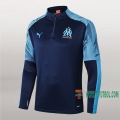 7-Futbol: Nuevo Sudadera Del Marsella Om Medio Zip Azul Oscuro 2019-2020