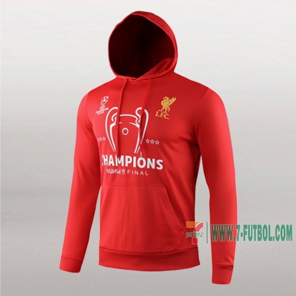 7-Futbol: Nueva Sudadera Del Fc Liverpool Con Capucha Roja 2019-2020