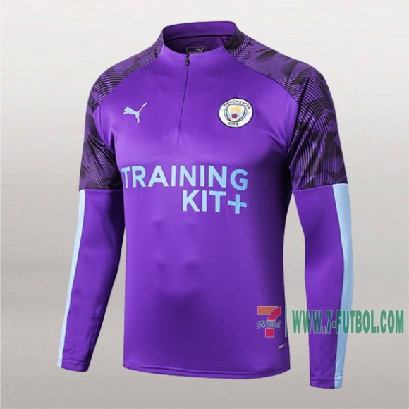 7-Futbol: Nueva Sudadera Del Manchester City Medio Zip Purpura 2019-2020