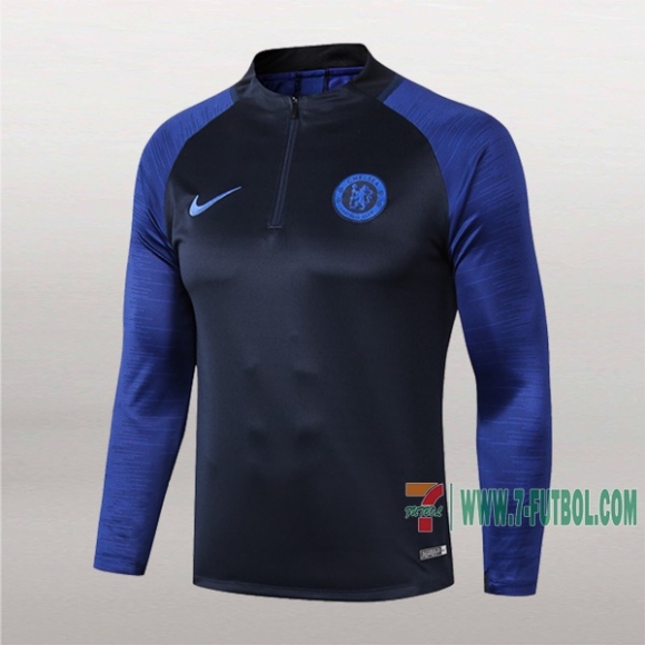 7-Futbol: Nueva Sudadera Del Fc Chelsea Medio Zip Azul Oscuro 2019-2020