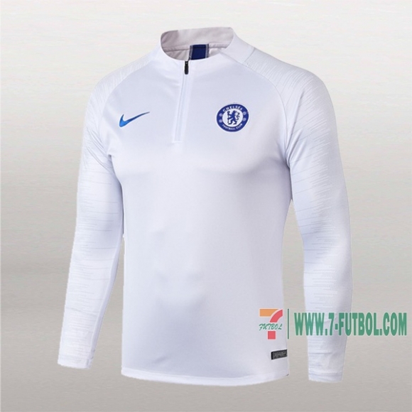 7-Futbol: Nuevo Sudadera Del Fc Chelsea Medio Zip Blancas 2019-2020