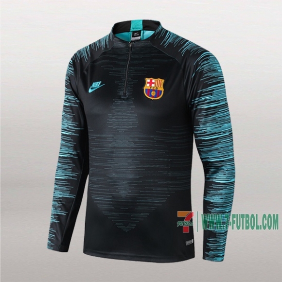 7-Futbol: Nuevas Sudadera Del Fc Barcelona Medio Zip Negra 2019-2020