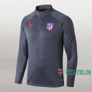 7-Futbol: Nueva Sudadera Del Atletico Madrid Medio Zip Gris Oscuro 2019-2020