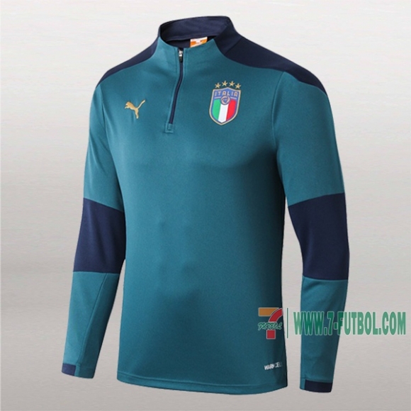 7-Futbol: Nuevo Sudadera Del Italia Medio Zip Verde 2019-2020