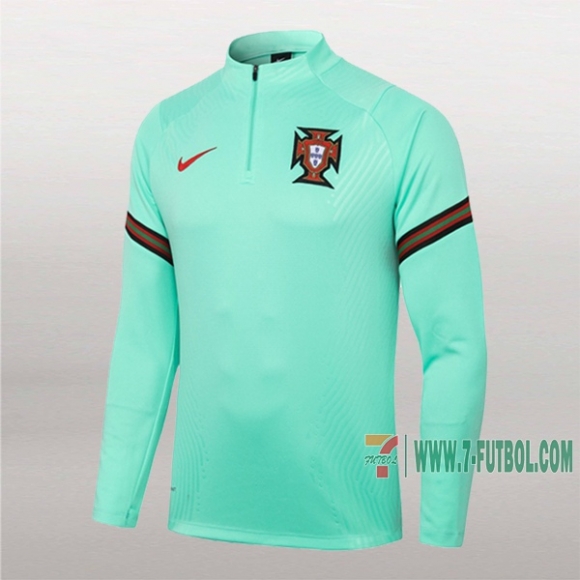 7-Futbol: Nuevo Sudadera Del Portugal Medio Zip Verde 2020/2021