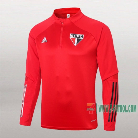 7-Futbol: Nueva Sudadera Del Sao Paulo Fc Medio Zip Roja 2020-2021