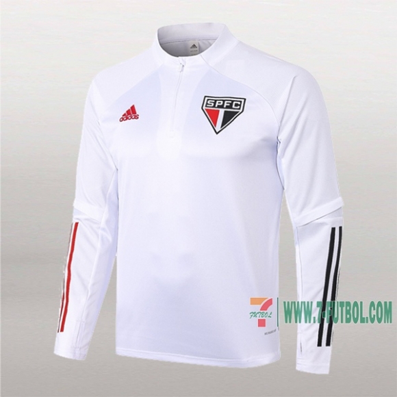 7-Futbol: Nueva Sudadera Del Sao Paulo Fc Medio Zip Blancas 2020-2021