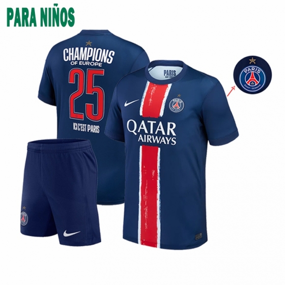 PSG Camiseta Futbol 25 # Champions Primera Ninos 24 25