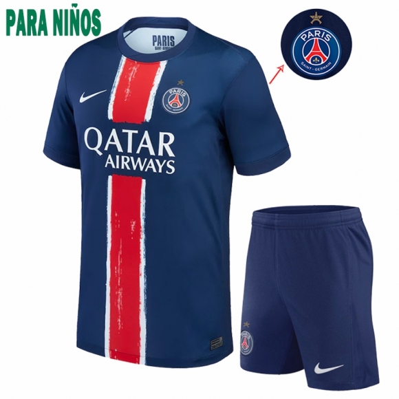 PSG Camiseta Futbol Primera Ninos 24 25 Campeones de Europa Una Estrella