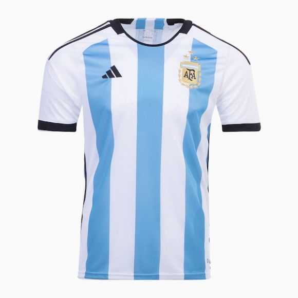 Camiseta Futbol 3-STAR Argentina Primera Hombre Copa Del Mundo 2022