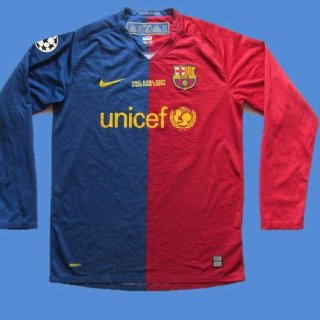 Camiseta Futbol Barcelona Primera Manga Larga Hombre 2008 2009