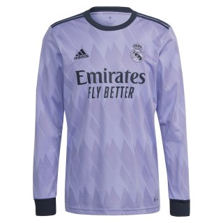 Camiseta futbol Real Madrid Manga Larga Segunda Hombre 2022 2023