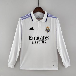 Camisetas futbol Real Madrid Primera Manga Larga Hombre 2022 2023