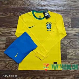 Camiseta futbol Brasil Primera Manga Larga Stadium 2020-21