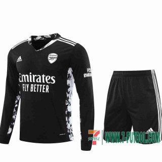 Camiseta futbol Arsenal Manga Larga black 2020 2021