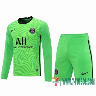 Camiseta futbol Paris Manga Larga green 2020 2021