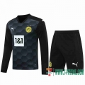 Camiseta futbol Dortmund Manga Larga black 2020 2021