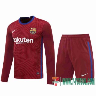 Camiseta futbol Barcelona Manga Larga Dark red 2020 2021