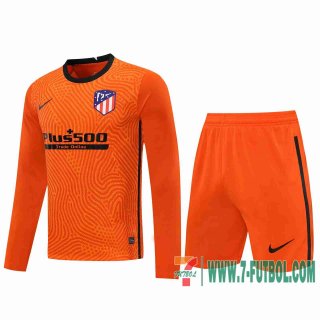 Camiseta futbol Atletico Madrid Manga Larga naranja 2020 2021