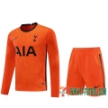 Camiseta futbol Tottenham Manga Larga naranja 2020 2021