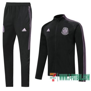 Chaquetas Futbol México negro - Straps + Pantalon 2020 2021 J02