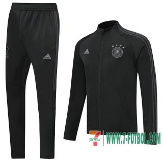 Chaquetas Futbol Alemania negro - Straps + Pantalon 2020 2021 J04