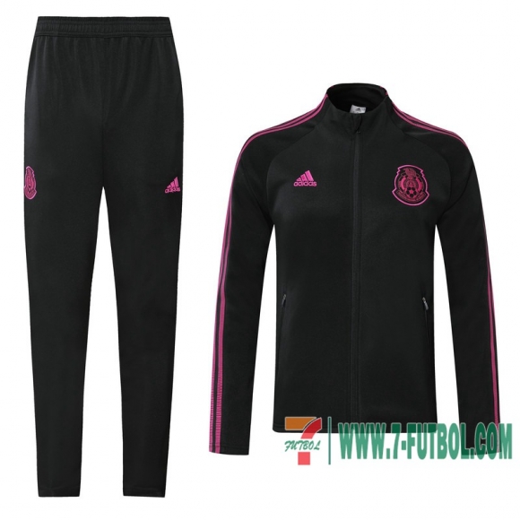 Chaquetas Futbol México negro - Straps + Pantalon 2020 2021 J05