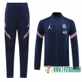Chaquetas Futbol PSG Jordan azul oscuro - Capacitación + Pantalon 2020 2021 J104