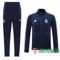Chaquetas Futbol Real Madrid azul oscuro - Straps + Pantalon 2020 2021 J106