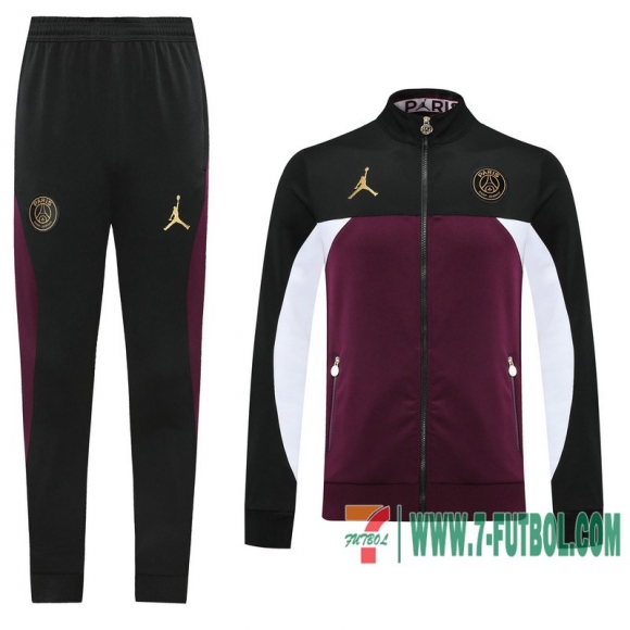 Chaquetas Futbol PSG Jordan negro/marron - Capacitación + Pantalon 2020 2021 J113