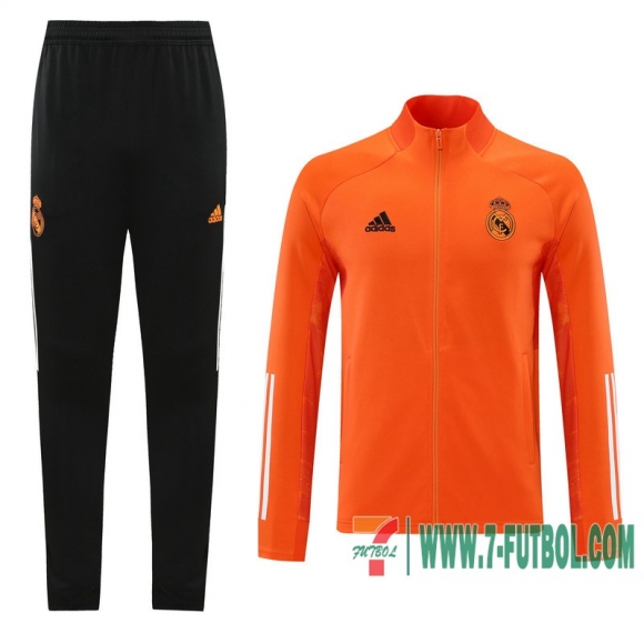 Chaquetas Futbol Real Madrid naranja - Capacitación + Pantalon 2020 2021 J118