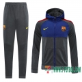 Chaquetas Futbol - Sudadera con capucha Barcelona Gris oscuro + Pantalon 2020 2021 J123