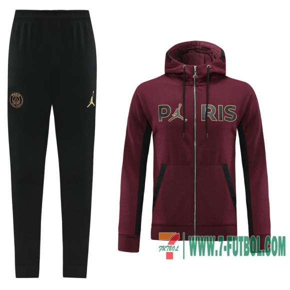 Chaquetas Futbol - Sudadera con capucha PSG Jordan Bordeaux + Pantalon 2020 2021 J136