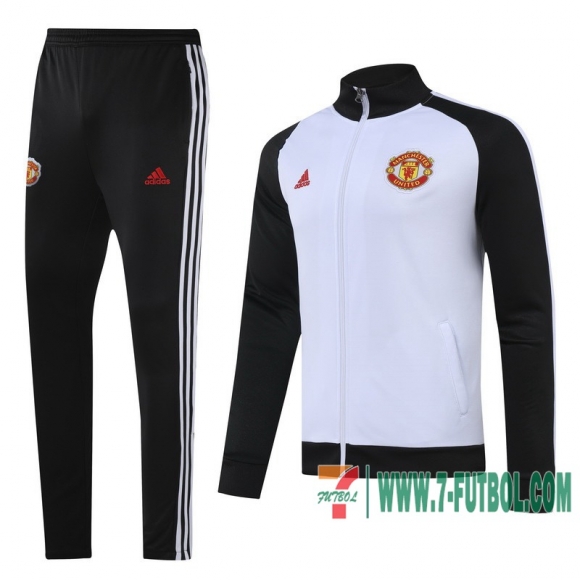 Chaquetas Futbol Manchester United blanco - Patron + Pantalon 2020 2021 J153