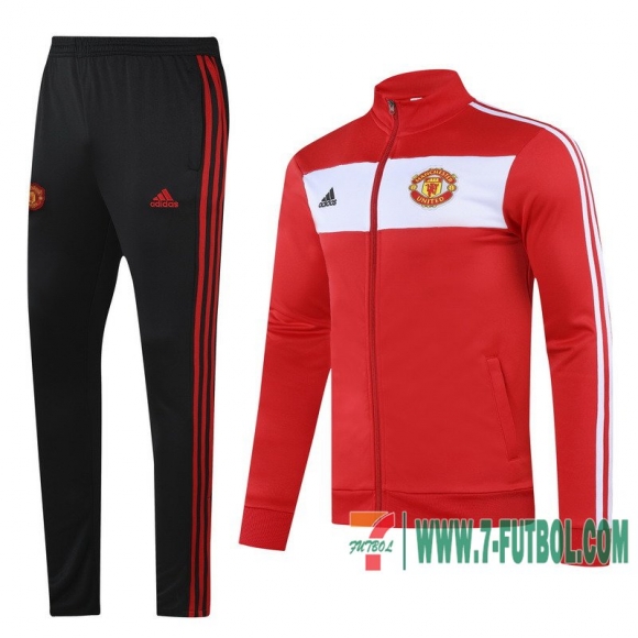 Chaquetas Futbol Manchester United roja - Patron + Pantalon 2020 2021 J156